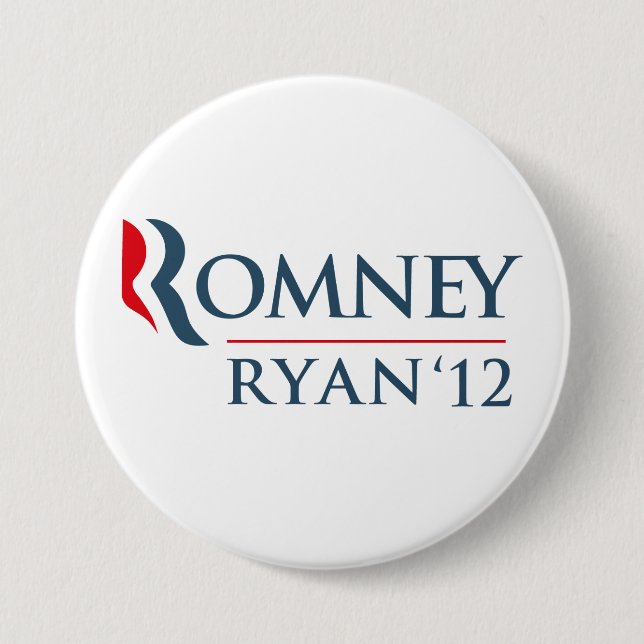 Bóton Redondo 7.62cm Romney Ryan 2012 (Frente)
