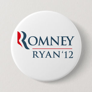 Bóton Redondo 7.62cm Romney Ryan 2012