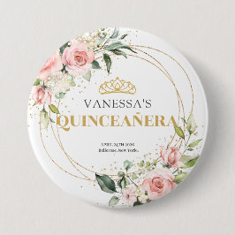 Bóton Redondo 7.62cm Rosa por dia, 15