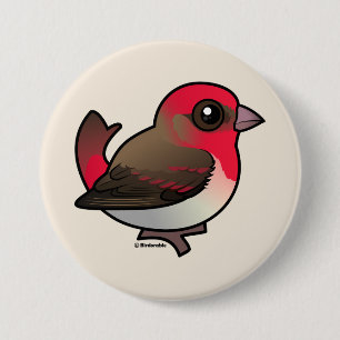 Bóton Redondo 7.62cm Rosefinch comum bonito