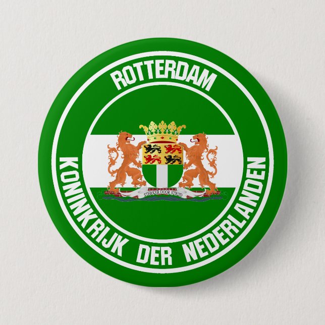 Bóton Redondo 7.62cm Roterdão - Round Emblem (Frente)
