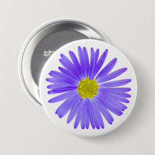 Bóton Redondo 7.62cm Roxo bonito muito Wildflower Petaled