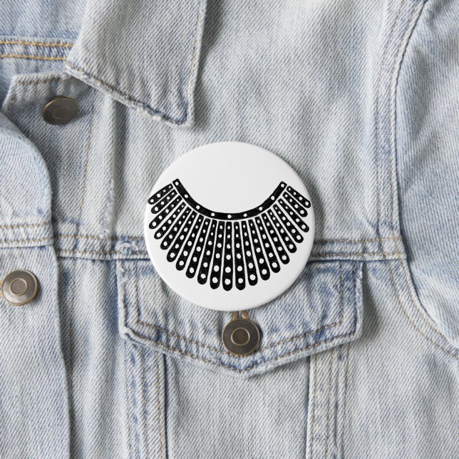 Bóton Redondo 7.62cm Ruth Bader Ginsburg - Colarinho RBG notório (In Situ)