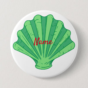 Bóton Redondo 7.62cm Sage Green Scallop Shell Thunder_Cove