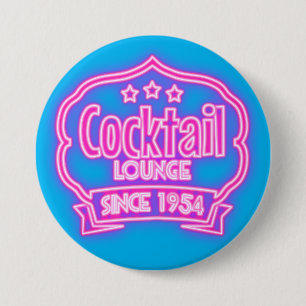 Bóton Redondo 7.62cm Sala de cocktails retrô vintage neon sinal licor b