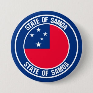 Bóton Redondo 7.62cm Samoa Round Emblem