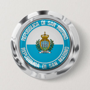 Bóton Redondo 7.62cm San Marino Round Emblem