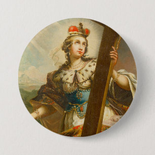 Bóton Redondo 7.62cm Santo Helena de Constantinopla com cruz