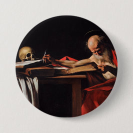 Bóton Redondo 7.62cm Santo Jerome (por Caravaggio)