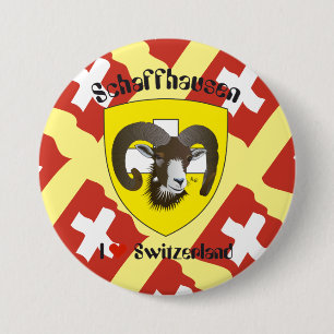 Bóton Redondo 7.62cm Schaffhausen - Suíça Suisse - Svizzera Button