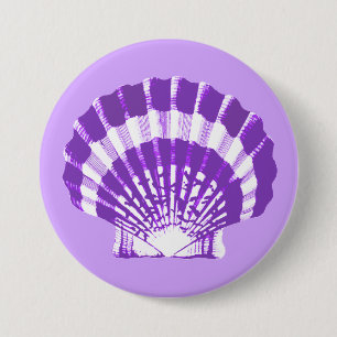 Bóton Redondo 7.62cm Seashell - violeta e branco
