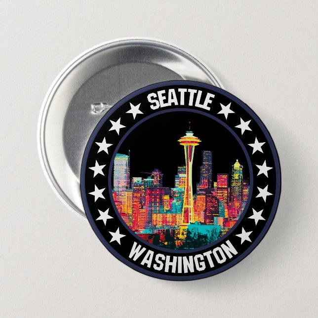 Bóton Redondo 7.62cm Seattle (Frente & Verso)