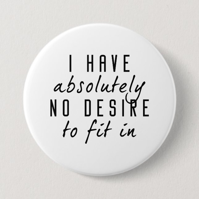 Bóton Redondo 7.62cm Sem Desejo De Ajustado (Frente)