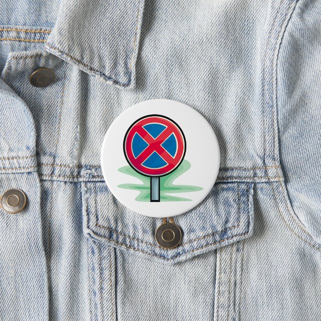 Bóton Redondo 7.62cm Sem Sinal de Estrada de Estacionamento Símbolo de  (Criador carregado)