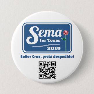 Bóton Redondo 7.62cm Sema para Texas 2018 3" botão
