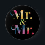 Bóton Redondo 7.62cm Senhor & Senhor Festa de Despedida Gay Casamento G<br><div class="desc">Senhor & Senhor Festa de Despedida Gay Casamento Gay</div>