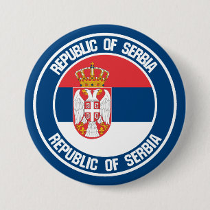 Bóton Redondo 7.62cm Sérvia Round Emblem