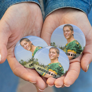 Bóton Redondo 7.62cm Seu Foto Futebol Personalizado ou Seu Esporte Redo