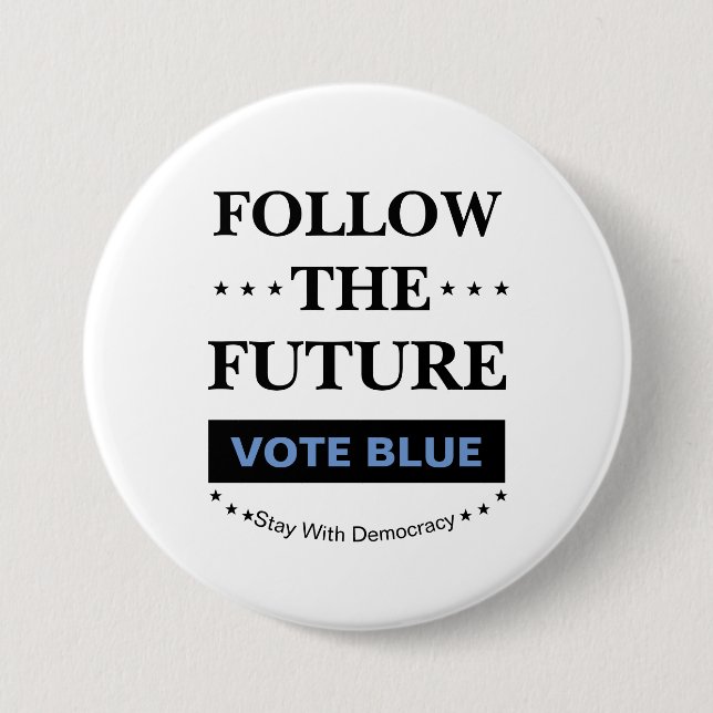 Bóton Redondo 7.62cm Siga o futuro (Frente)