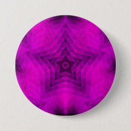 Bóton Redondo 7.62cm Silhueta de Árvore de Natal e Gradiente de Estrela