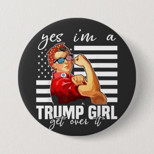 Bóton Redondo 7.62cm Sim, eu sou uma Trump Girl.