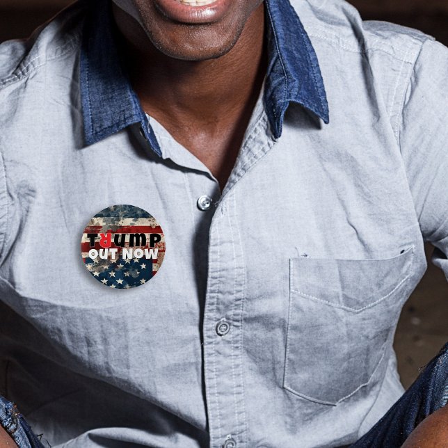 Bóton Redondo 7.62cm Sinalizador de slogan de protesto anti-trump (Criador carregado)
