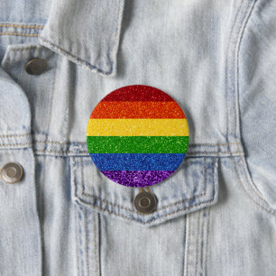 Bóton Redondo 7.62cm Sinalizador do Orgulho Arco-Íris LGBT