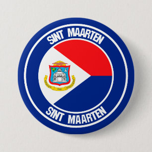 Bóton Redondo 7.62cm Sint Maarten Round Emblem
