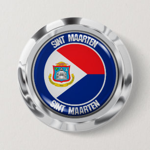 Bóton Redondo 7.62cm Sint Maarten Round Emblem