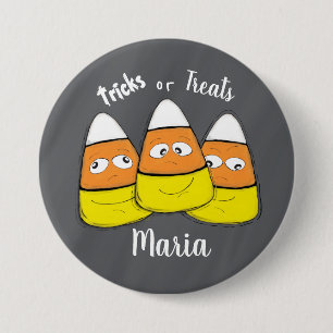 Bóton Redondo 7.62cm Sorriso Halloween Corn Candy