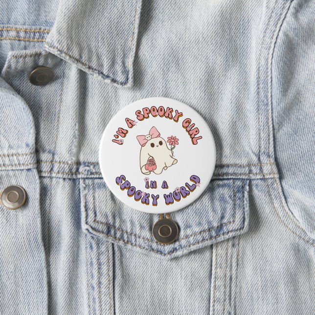 Bóton Redondo 7.62cm Sou uma garota assustadora num fantasma do Mundo S (In Situ)