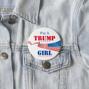 Bóton Redondo 7.62cm Sou uma Trump Girl - Button