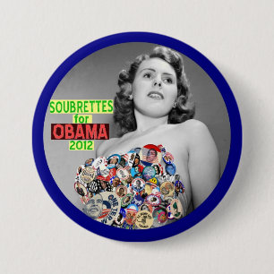 Bóton Redondo 7.62cm Soubrettes para Obama 2012