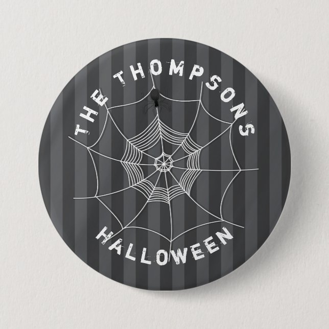 Bóton Redondo 7.62cm Spider Spooky no botão Web Spider (Frente)