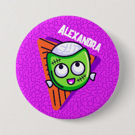 Bóton Redondo 7.62cm Spooktacular Personalized Zombie Button - purple