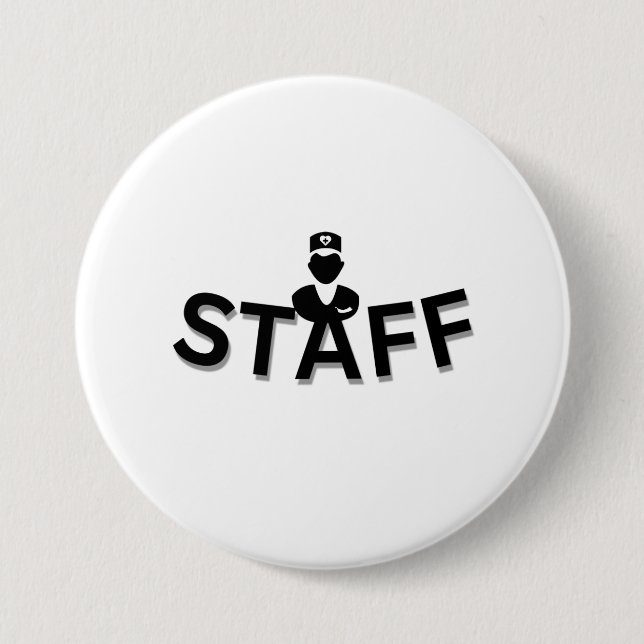 Bóton Redondo 7.62cm STAFF Button Badge (Frente)