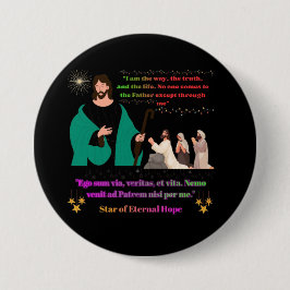 Bóton Redondo 7.62cm Star of Eternal Hope black