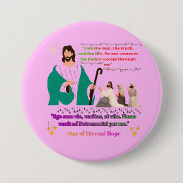 Bóton Redondo 7.62cm Star of Eternal Hope light pink