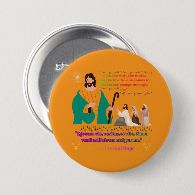 Bóton Redondo 7.62cm Star of Eternal Hope orange (Frente & Verso)