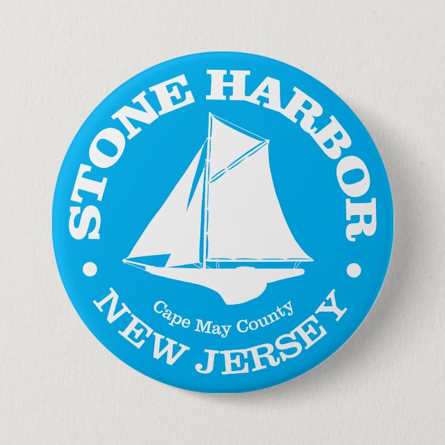 Bóton Redondo 7.62cm Stone Harbour (laço) (Frente)