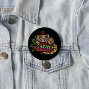 Bóton Redondo 7.62cm Strawberry Beardie Dragon "MINE"!