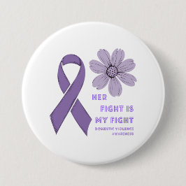 Bóton Redondo 7.62cm Sua Luta É Minha Luta - A Violência Doméstica Awar