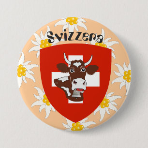 Bóton Redondo 7.62cm Suíça Suisse Svizzera Svizra Switzerland