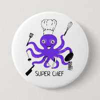 Super Chef Purple Octopus with Kitchen Gadgets