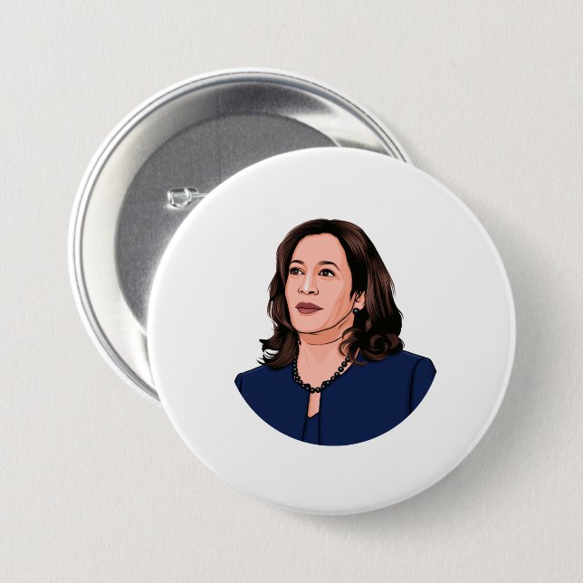 BÓTON REDONDO 7.62CM SUPERHERO KAMALA HARRIS (Frente & Verso)