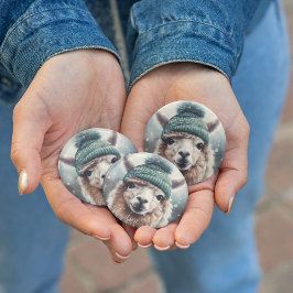 Bóton Redondo 7.62cm Sweet Winter Alpaca, personalizado