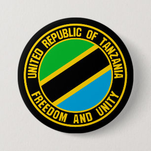 Bóton Redondo 7.62cm Tanzânia Round Emblem