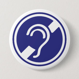 Bóton Redondo 7.62cm Tecido, espinheiro, doofheid, georverlies teken