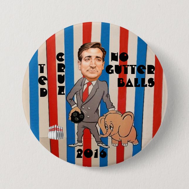 Bóton Redondo 7.62cm Ted Cruz para o presidente 2016 (Frente)