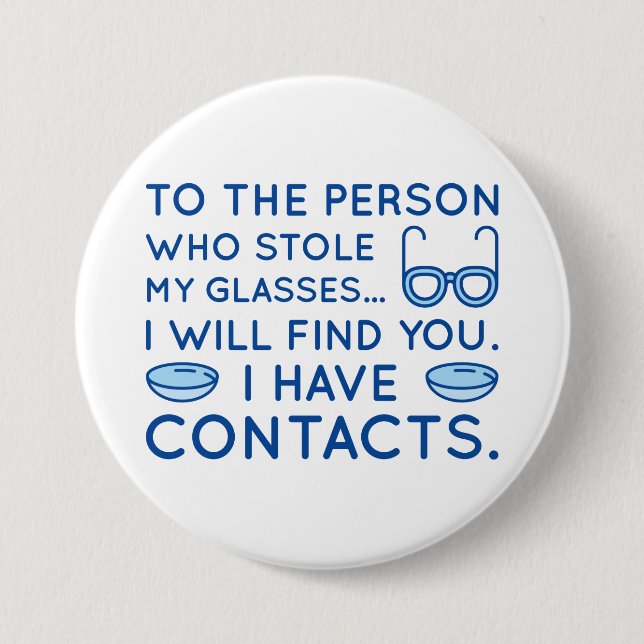 Bóton Redondo 7.62cm Tenho Contatos (Frente)